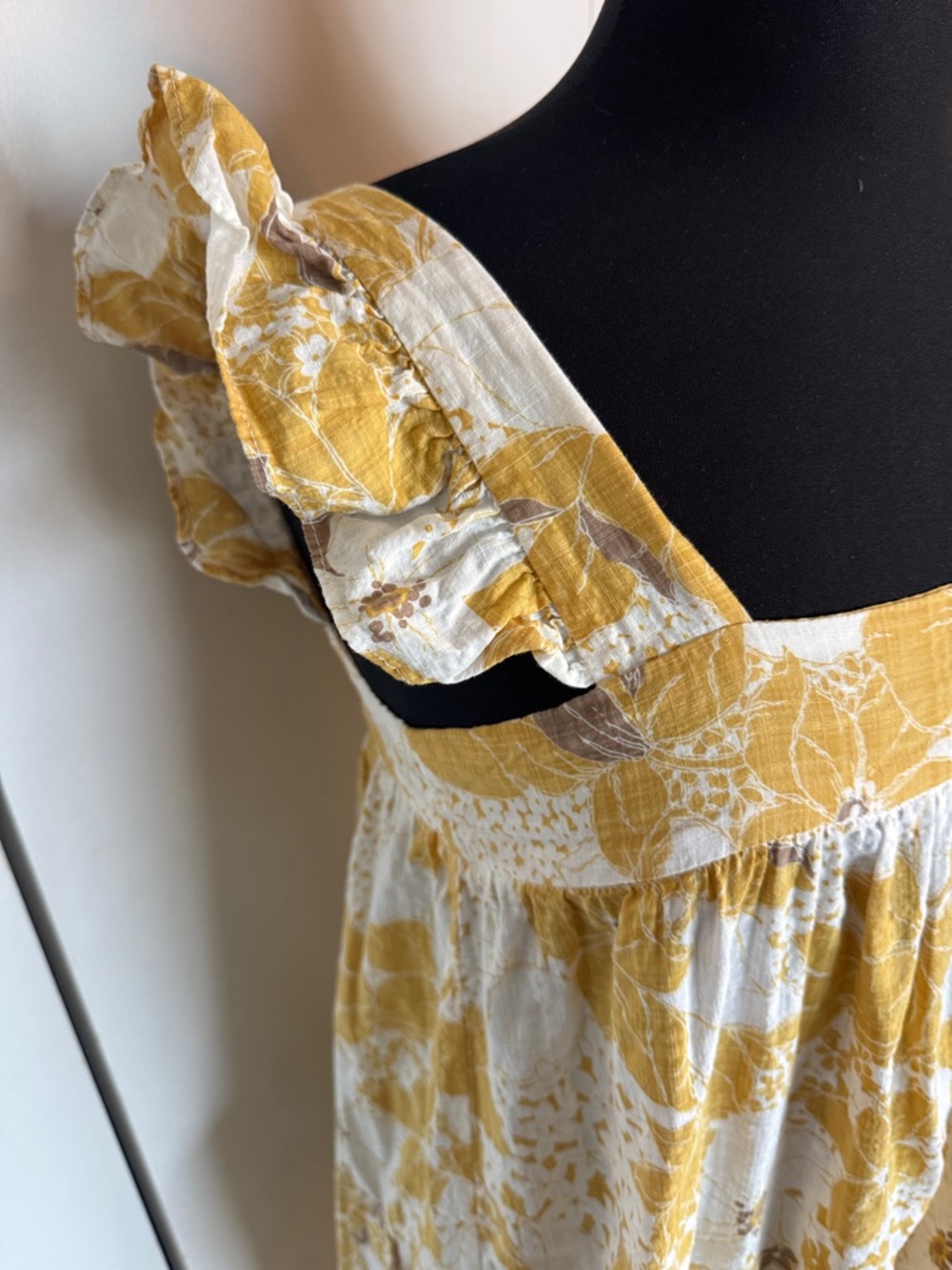 Petal & Pup 100%Cotton Boho Midi Ruffle Shoulder Romantic Floral Pocket Dress - Picture 5 of 12